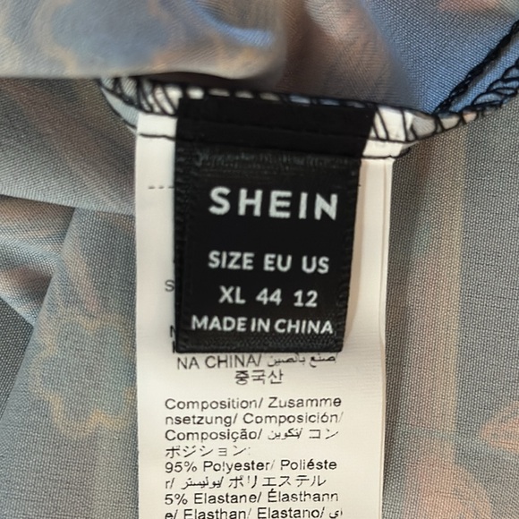 🌺 NWOT SHEIN Halter Neck Bohemian Floral dress Sz XL - Picture 11 of 12